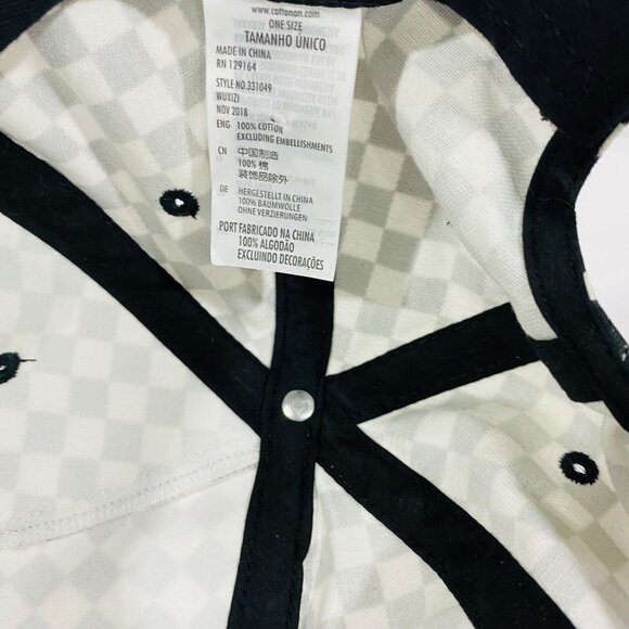 Checkered Black & White Snapback Hat By Goodtimes Supply - Picture 5 of 6